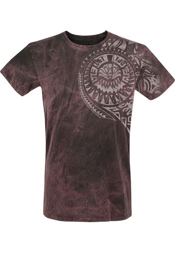 Outer Vision - Burned Magic - T-Shirt - Uomo - bordeaux