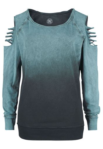 Outer Vision - Woman's Sweat-Shirt Gills - Felpa - Donna - turchese