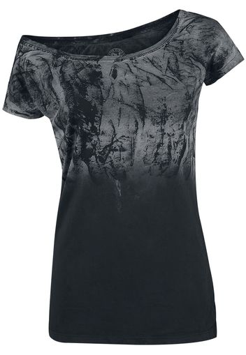 Outer Vision - Marylin Spatolato - T-Shirt - Donna - nero grigio