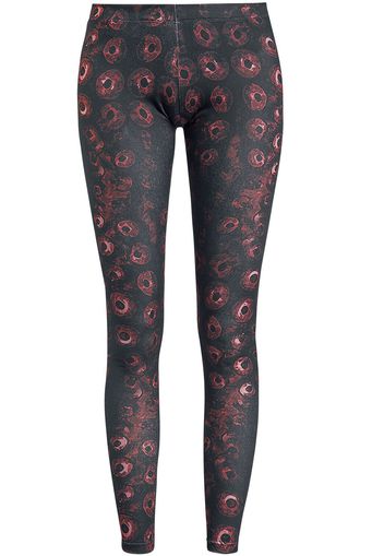 Outer Vision - Rock Tentacles - Leggings - Donna - nero rosso