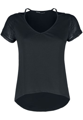 Outer Vision - Top Nancy - T-Shirt - Donna - nero