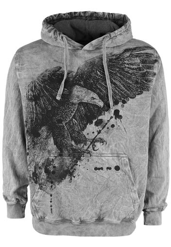 Outer Vision - Eagle Attack - Felpa con cappuccio - Uomo - grigio