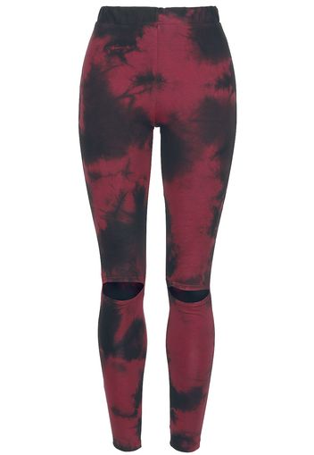 Outer Vision - Lidia Leggings - Leggings - Donna - rosso nero