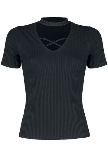 Outer Vision - Woman's Top Florines - T-Shirt - Donna - nero