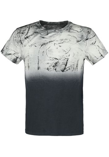 Outer Vision - Man's T-Shirt Spatolato - T-Shirt - Uomo - nero grigio