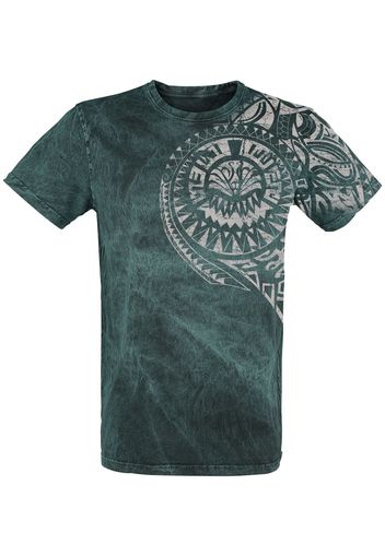 Outer Vision - Burned Tattoo - T-Shirt - Uomo - verde nero