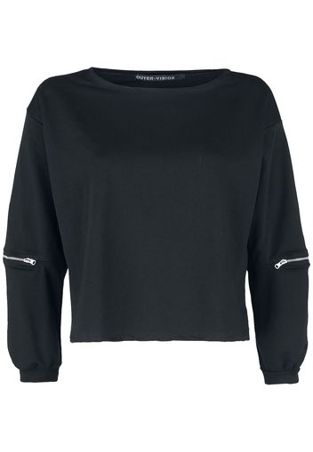 Outer Vision - Tina Woman's Sweatshirt - Felpa - Donna - nero