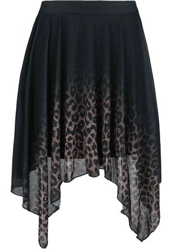 Outer Vision - Animal Print - Minigonna - Donna - nero