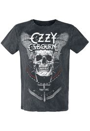 Ozzy Osbourne - White Logo - T-Shirt - Uomo - carbone