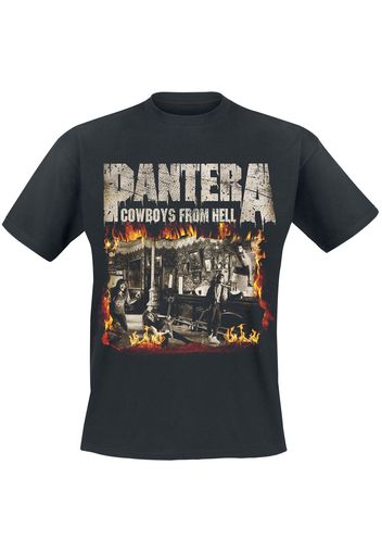 Pantera - Cowboys From Hell - Fire Frame - T-Shirt - Uomo - nero