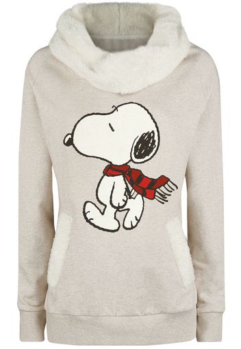 Peanuts - Snoopy Winter - Felpa - Donna - beige screziato