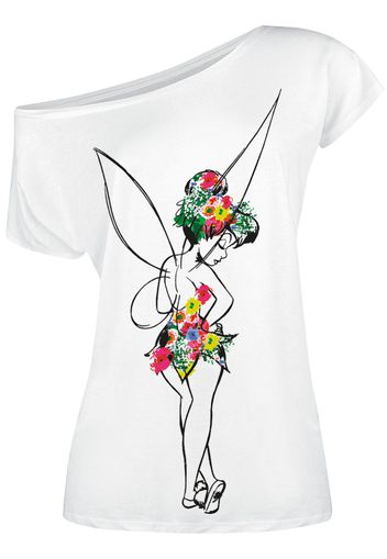 Peter Pan - Tinker Bell - Flower Power - T-Shirt - Donna - bianco