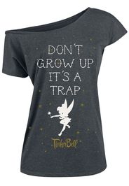 Peter Pan - Tinker Bell - Don't Grow Up - T-Shirt - Donna - grigio scuro