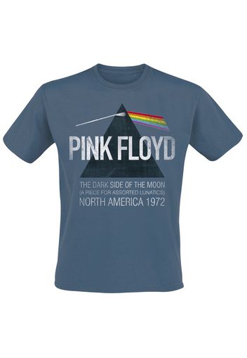 Pink Floyd - North America 1972 - T-Shirt - Uomo - blu