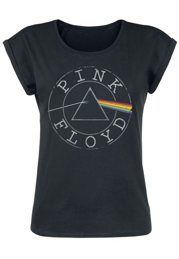 Pink Floyd - Logo Circle - T-Shirt - Donna - nero