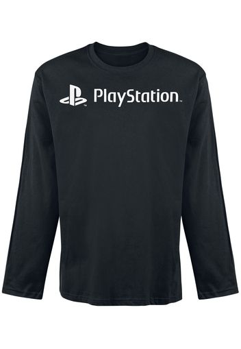 Playstation - Logo Long - Maglia Maniche Lunghe - Uomo - nero