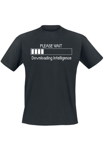 Please Wait - Downloading Intelligence -  - T-Shirt - Uomo - nero