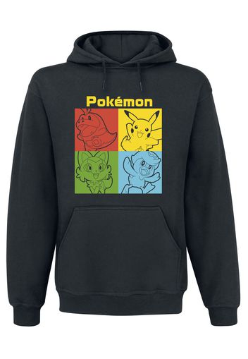 Pokémon - Sparkle squad - Felpa con cappuccio - Uomo - nero