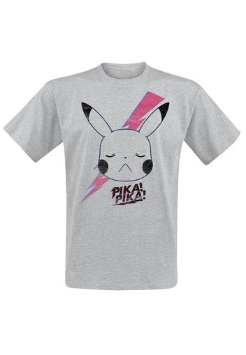 Pokémon - Pikachu - T-Shirt - Uomo - grigio sport