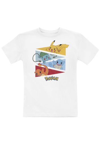 Pokémon - Kids - Starters - T-Shirt - Unisex - bianco