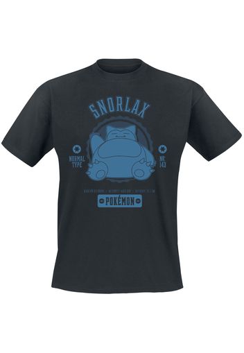 Pokémon - Snorlax - T-Shirt - Uomo - nero