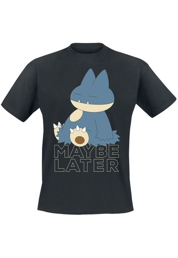 Pokémon - Munchlax - Maybe Later - T-Shirt - Uomo - nero