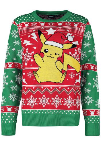 Pokémon - Pikachu - Pika, Pika! - Christmas jumper - Uomo - multicolore