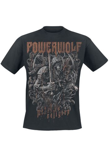 Powerwolf - Knights And Wolves - T-Shirt - Uomo - nero