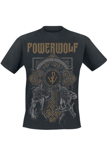 Powerwolf - Wolf Cross - T-Shirt - Uomo - nero