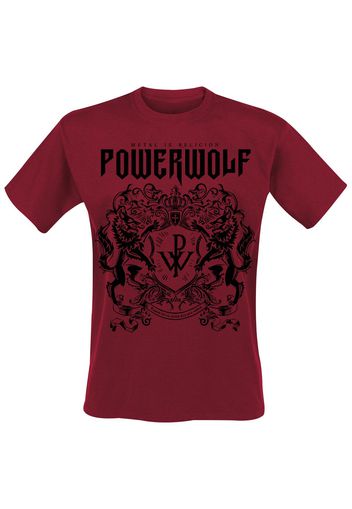 Powerwolf - Logo (red) - T-Shirt - Uomo - rosso