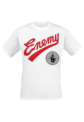 Public Enemy - Enemy Target - T-Shirt - Uomo - bianco