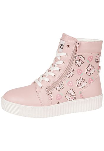 Pusheen - Milk - Sneakers alte - Donna - rosa pallido