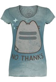 Pusheen - No Thanks - T-Shirt - Donna - blu