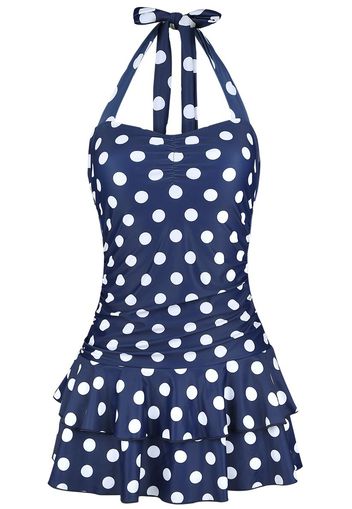 Pussy Deluxe - Classic Summer Swimsuit - Bermuda - Donna - blu bianco