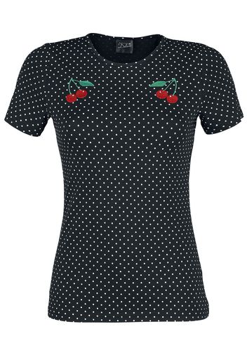 Pussy Deluxe - Mini Dots Basic Shirt - T-Shirt - Donna - nero