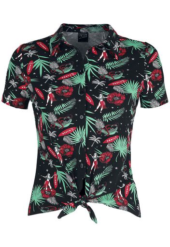 Pussy Deluxe - Aloha Blouse - Blusa - Donna - nero