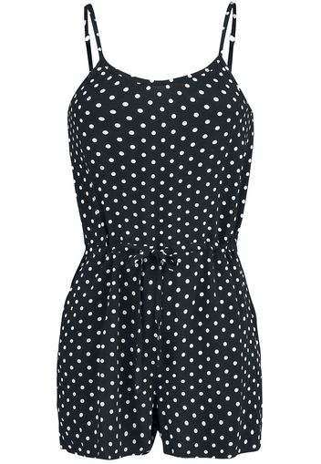 Pussy Deluxe - Dotty Jumpsuit - Tuta - Donna - nero bianco