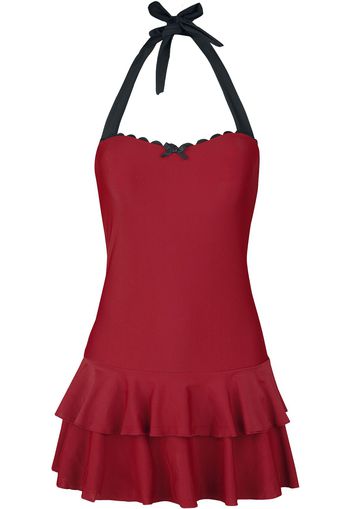 Pussy Deluxe - Red Lovers Swimsuit - Bermuda - Donna - rosso nero