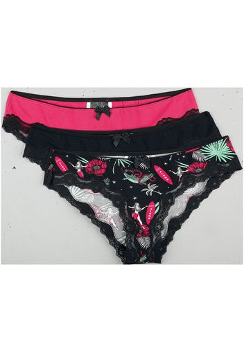 Pussy Deluxe - 3er Aloha Panty Set - Set mutande - Donna - multicolore