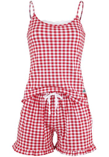 Pussy Deluxe - Plaid Short Pyjamas - Pigiama - Donna - rosso bianco