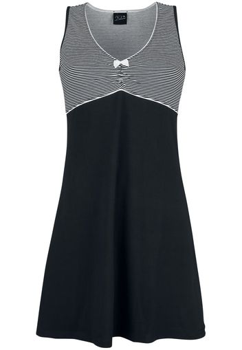 Pussy Deluxe - Mini Stripes Dress - Abito media lunghezza - Donna - nero bianco