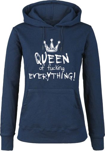 Queen Of Fucking Everything -  - Felpa con cappuccio - Donna - blu scuro