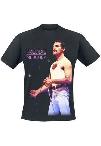 Queen - Freddie Mercury - Mic Photo - T-Shirt - Uomo - nero