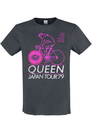 Queen - Amplified Collection - Japan Tour 79 - T-Shirt - Uomo - carbone