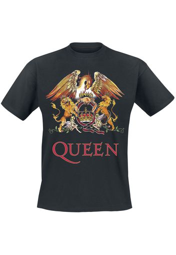 Queen - Crest Vintage - T-Shirt - Uomo - nero