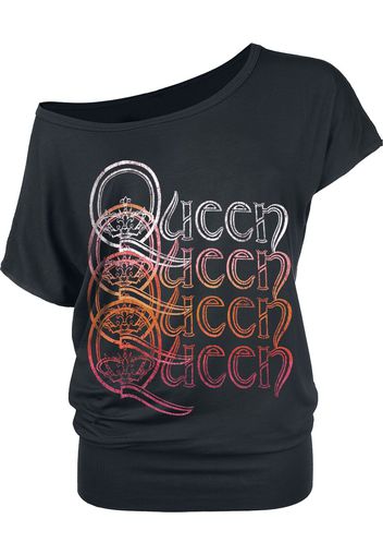 Queen - Repeat Logo - T-Shirt - Donna - nero