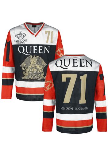 Queen - Logo - Sportiva Maniche Lunghe - Uomo - multicolore