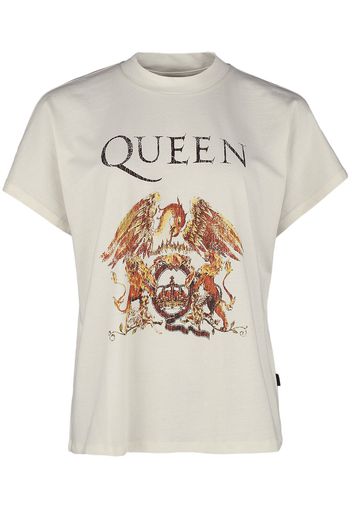 Queen - Crest - T-Shirt - Donna - panna