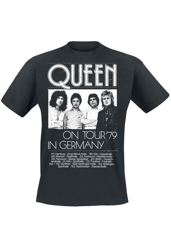 Queen - Germany Tour 79 - T-Shirt - Uomo - nero