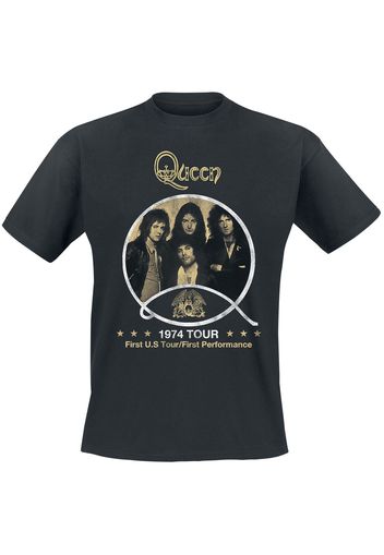 Queen - 1974 Vintage Tour - T-Shirt - Uomo - nero